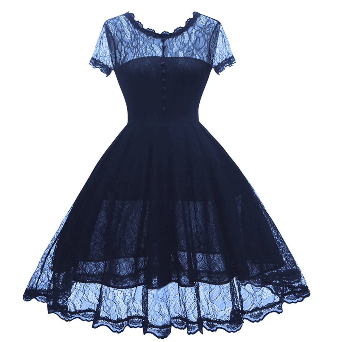Sexy Round Neck Hollow Out Lace Cocktail Dresses For Women A-line Short Sleeve Knee Length Evening Party Dress Robes De Cocktail
Sexy Round Neck Hollow Out Lace Cocktail Dresses For Women A-line Short Sleeve Knee Length Evening Party Dress Robes De Cocktail