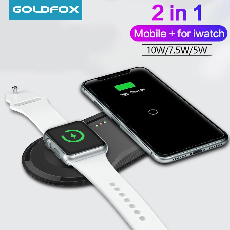 Беспроводное зарядное устройство 2 в 1 Qi для iPhone 11 Pro XR Samsung, быстрая Беспроводная зарядная станция для Apple watch 4 3 2, беспроводная зарядная площа...
Беспроводное зарядное устройство 2 в 1 Qi для iPhone 11 Pro XR Samsung, быстрая Беспроводная зарядная станция для Apple watch 4 3 2, беспроводная зарядная площа...