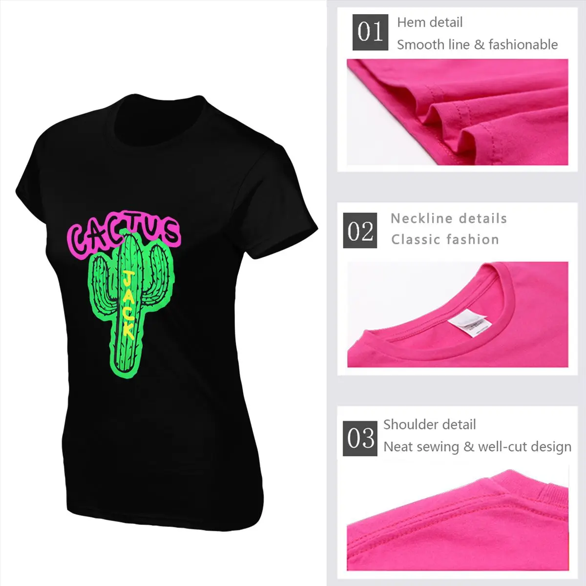 Hip Hop Cactus Jack Women's Cotton T-shirts Travis Scott Short Sleeve Tops Tee Female Summer Streetwear Clothing Fashion Design
Hip Hop Cactus Jack Women's Cotton T-shirts Travis Scott Short Sleeve Tops Tee Female Summer Streetwear Clothing Fashion Design