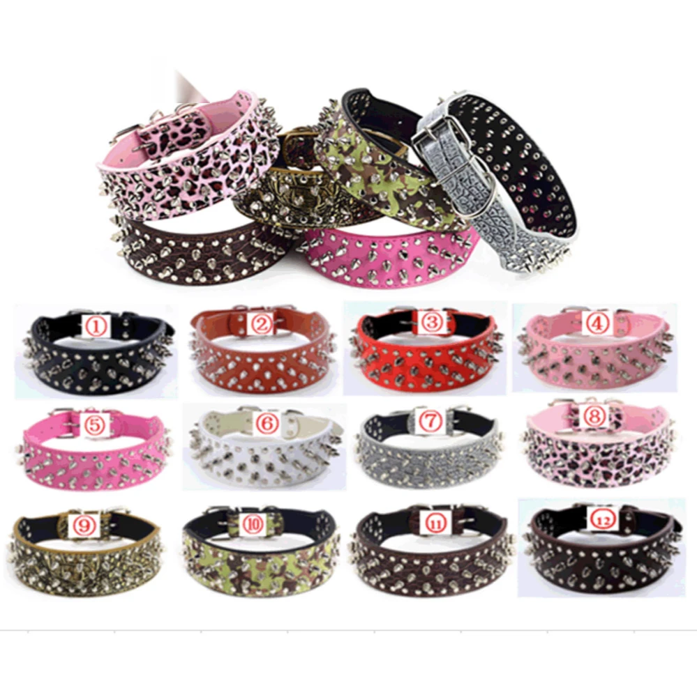 Punk Style Rivet Collar Collar Large Puppies Pet Collars Dog Accessories Harness Leash Harnesses Leads Chain Leather Products
Punk Style Rivet Collar Collar Large Puppies Pet Collars Dog Accessories Harness Leash Harnesses Leads Chain Leather Products