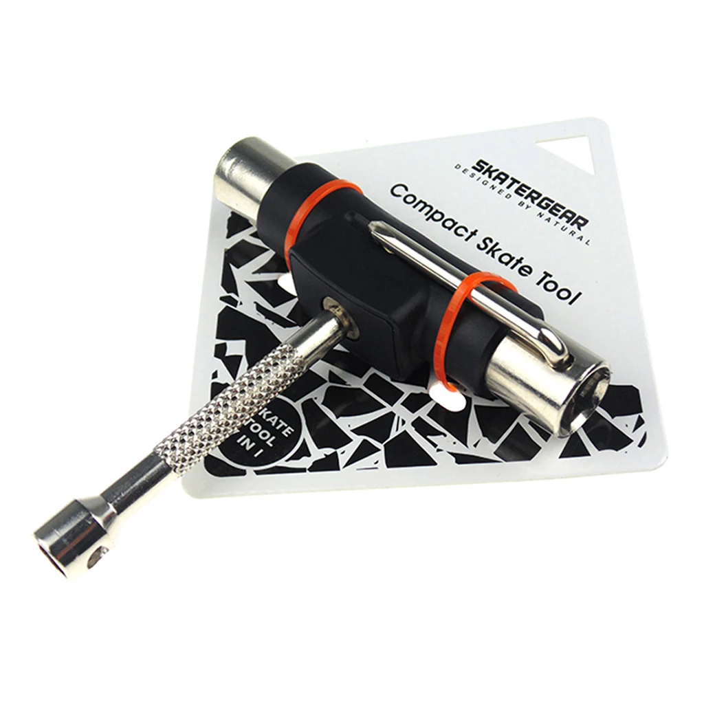 All in One Skate Tool Skateboard Tool, Multi-Function and Portable Skate Tool for Skateboard and Longboard Screwdriver
All in One Skate Tool Skateboard Tool, Multi-Function and Portable Skate Tool for Skateboard and Longboard Screwdriver