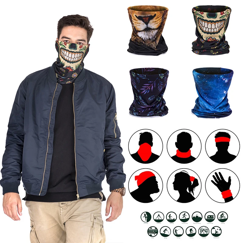 Summer Neck Collar Sun Protection Men Women Scarf Windproof Cycling Bandana Printed Magic Face Guard Breathable Cycling Scarf
Summer Neck Collar Sun Protection Men Women Scarf Windproof Cycling Bandana Printed Magic Face Guard Breathable Cycling Scarf