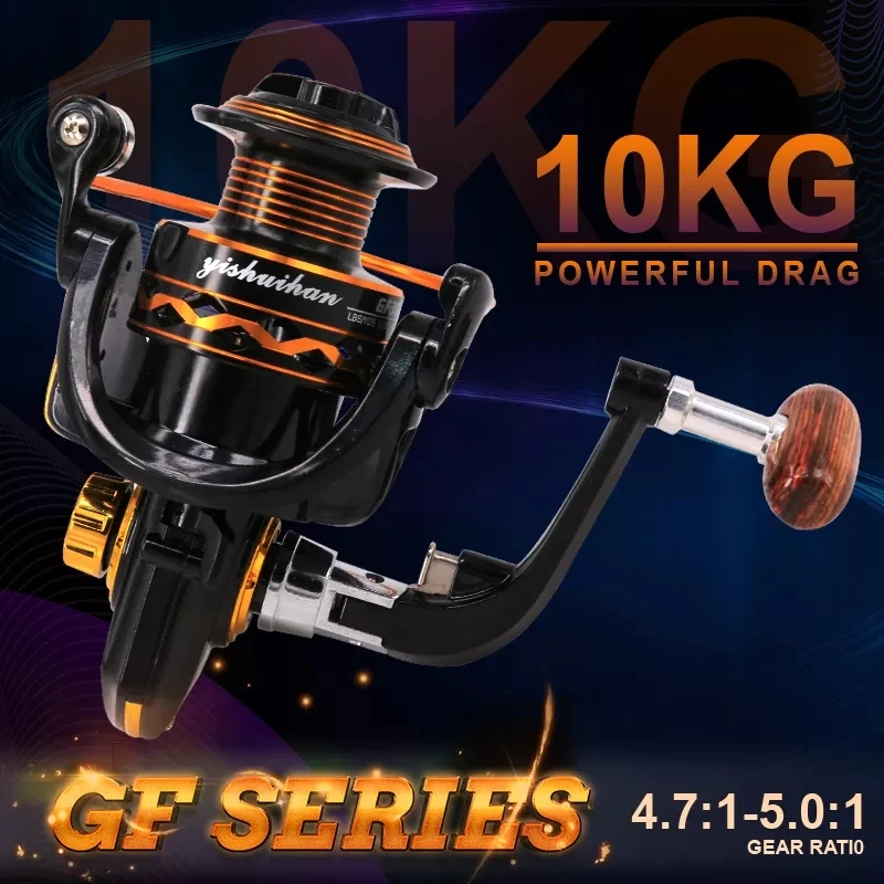 DEUKIO Fishing Reels Metal Spool Spinning Reel 10KG Max Drag Coil Carp Reel for Fishing Tackle Handle Line Carrete De Pesca 2021
DEUKIO Fishing Reels Metal Spool Spinning Reel 10KG Max Drag Coil Carp Reel for Fishing Tackle Handle Line Carrete De Pesca 2021