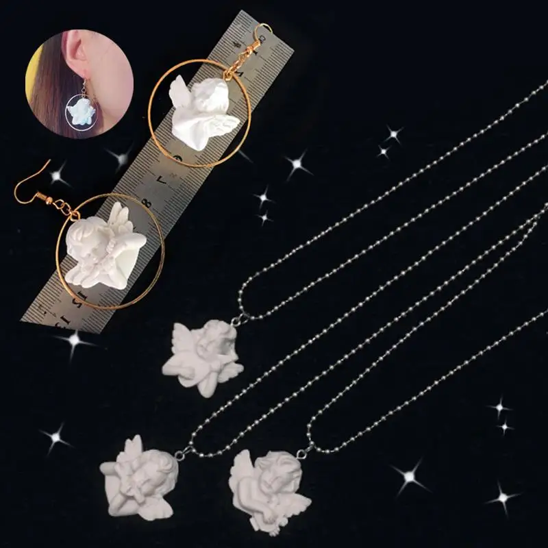 White Cute Cupid Angel Pendant Stainless Steel Necklace Long Chain Baby-shaped Jewelry Sweetheart Ladies Men’s Holiday Gifts
White Cute Cupid Angel Pendant Stainless Steel Necklace Long Chain Baby-shaped Jewelry Sweetheart Ladies Men’s Holiday Gifts