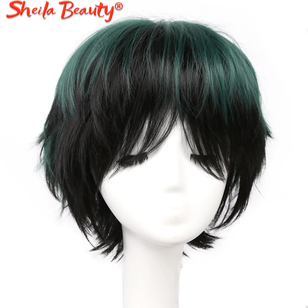 Short Straight Cosplay Wig Ombre Green Black Synthetic Hair colored Bob Wig With Bangs Lolita for Women Men Natural Curly Hair
Short Straight Cosplay Wig Ombre Green Black Synthetic Hair colored Bob Wig With Bangs Lolita for Women Men Natural Curly Hair