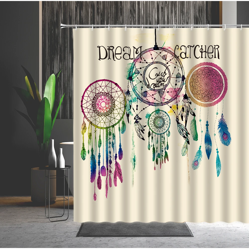 Shower Curtain Dream Feather Colorful Bohemia Modern Simplicity Machine Washable Bathroom Partition Bath Curtains Set With Hooks
Shower Curtain Dream Feather Colorful Bohemia Modern Simplicity Machine Washable Bathroom Partition Bath Curtains Set With Hooks