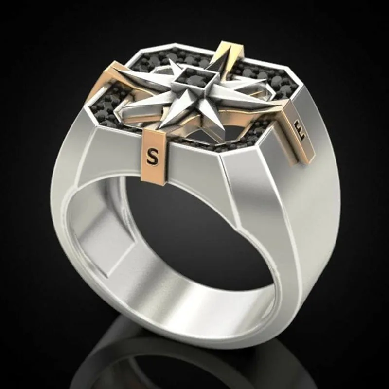 Modern Fashion Direction Pointer Geometric Rings Men's Cool Metal Cross Design Wedding Band Anniversary Z5T609
Modern Fashion Direction Pointer Geometric Rings Men's Cool Metal Cross Design Wedding Band Anniversary Z5T609