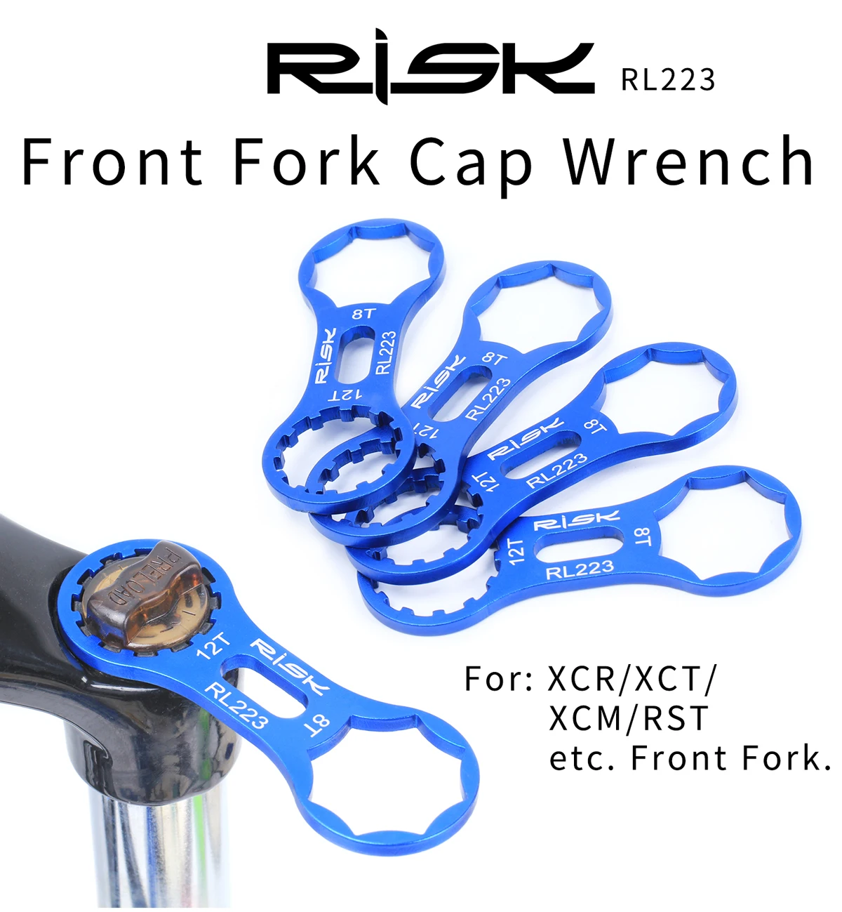 RISK Bike Front Fork Cap Wrench Tool for XCR/XCT/XCM/RST MTB Front Fork Remove Install Wrench Detach Repairing Tools
RISK Bike Front Fork Cap Wrench Tool for XCR/XCT/XCM/RST MTB Front Fork Remove Install Wrench Detach Repairing Tools