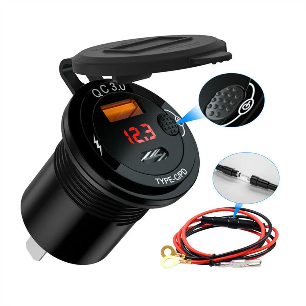 Car Dual QC3.0 USB Fast Charger Socket Power Outlet Touch Switch W/LED 3.4A Super Fast Charging Digital Display Voltage
Car Dual QC3.0 USB Fast Charger Socket Power Outlet Touch Switch W/LED 3.4A Super Fast Charging Digital Display Voltage