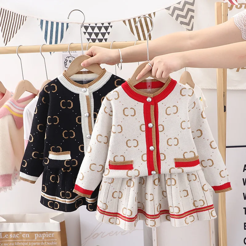 Cute Girls Clothes Sets Printing Kids Knitting Cardigan + Knit Skirt 2Pcs for Kids Clothing Sets Baby Clothes Outfits 2-6Years
Cute Girls Clothes Sets Printing Kids Knitting Cardigan + Knit Skirt 2Pcs for Kids Clothing Sets Baby Clothes Outfits 2-6Years