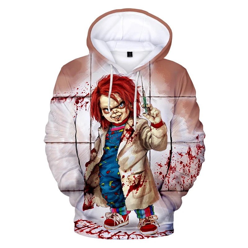 Horror Movie Child's Play Hoodies Chucky 3D Print Hooded Sweatshirts Men Women Fashion Casual Long Sleeve Oversized Pullover
Horror Movie Child's Play Hoodies Chucky 3D Print Hooded Sweatshirts Men Women Fashion Casual Long Sleeve Oversized Pullover