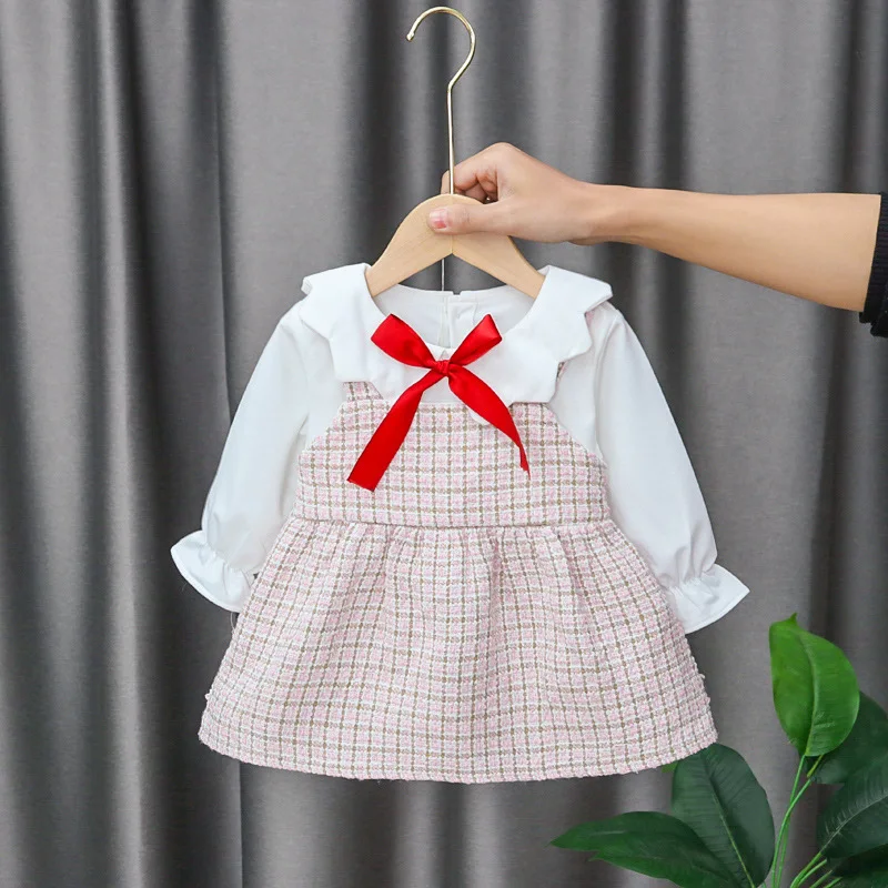 HA-003 Акция! Платье в китайском стиле для девочек детская одежда с длинным рукавом