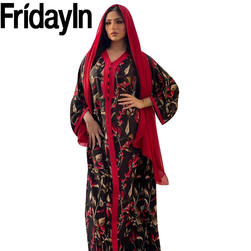 FridayIn Autumn New Fashion Muslim Women's Clothes Loose Printed V-neck Ankle-length Dress Arab Robe Middle East Southeast Asia
FridayIn Autumn New Fashion Muslim Women's Clothes Loose Printed V-neck Ankle-length Dress Arab Robe Middle East Southeast Asia