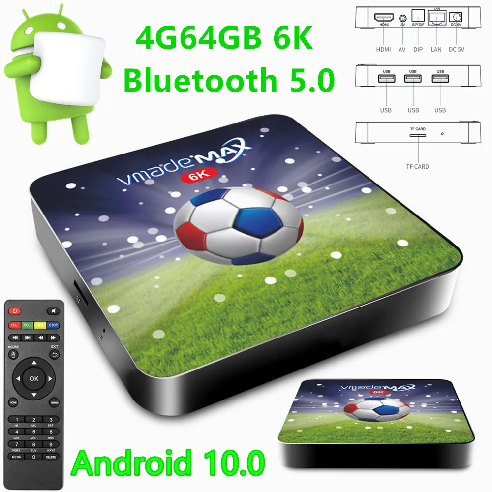 Android 10.0 TV Box 6K HD 3D Video TV Receiver WiFi 2.4G&5G BT5.0 Set Top Box 4G 64GB Allwinner H616 Quad Core Media Player
Android 10.0 TV Box 6K HD 3D Video TV Receiver WiFi 2.4G&5G BT5.0 Set Top Box 4G 64GB Allwinner H616 Quad Core Media Player