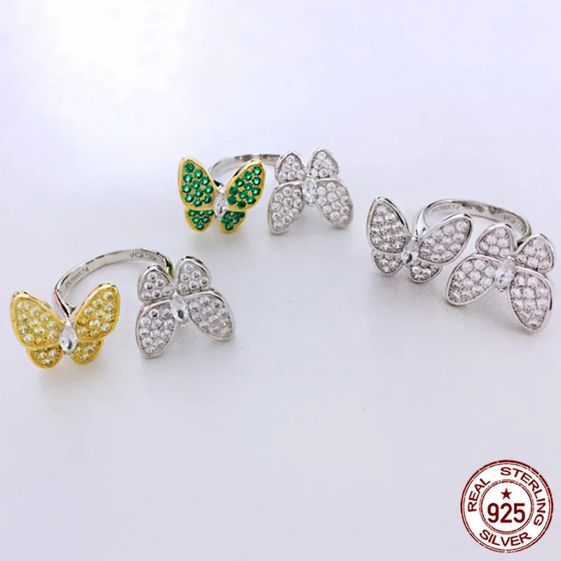 S925 Ring Personality Fashion Classic Double Butterfly Inlaid Hao Shi Style Temperament Couple Lady Jewelry new hot
S925 Ring Personality Fashion Classic Double Butterfly Inlaid Hao Shi Style Temperament Couple Lady Jewelry new hot