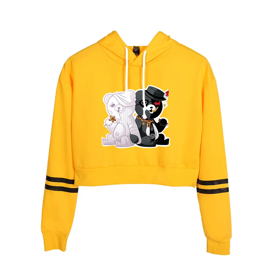 Women Anime Danganronpa Monokuma black white bear Yellow Women Crop Top Hoodie Kpop Short Sweatshirt Pullover Tops
Women Anime Danganronpa Monokuma black white bear Yellow Women Crop Top Hoodie Kpop Short Sweatshirt Pullover Tops