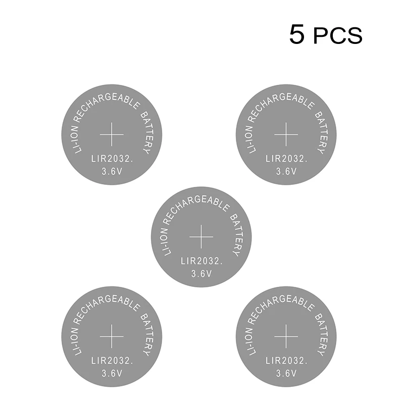 Li-ion Rechargeable Battery LIR2032 3.6V Lithium Button Coin Cell Batteries Watch Cells LIR 2032 Replaces CR2032/ML2032
Li-ion Rechargeable Battery LIR2032 3.6V Lithium Button Coin Cell Batteries Watch Cells LIR 2032 Replaces CR2032/ML2032