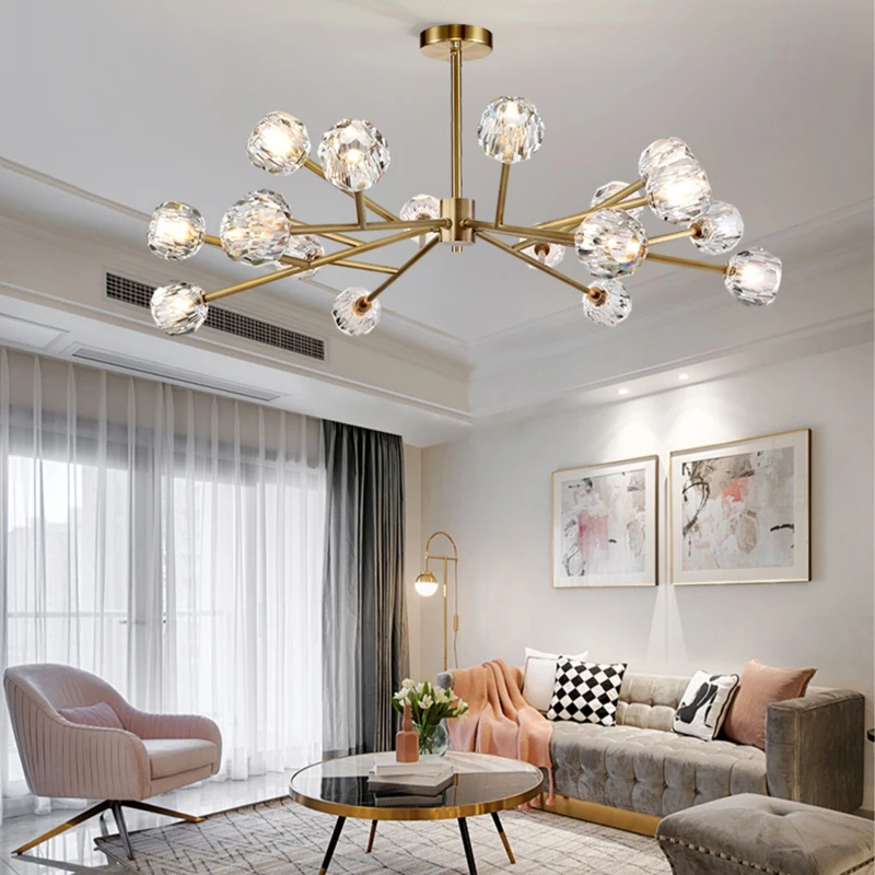 Modern Pendant Lights Chandelier Personality Ceiling Lamp Dining Room Bedroom Crystal Luxury Chandelier Lighting Fixture
Modern Pendant Lights Chandelier Personality Ceiling Lamp Dining Room Bedroom Crystal Luxury Chandelier Lighting Fixture
