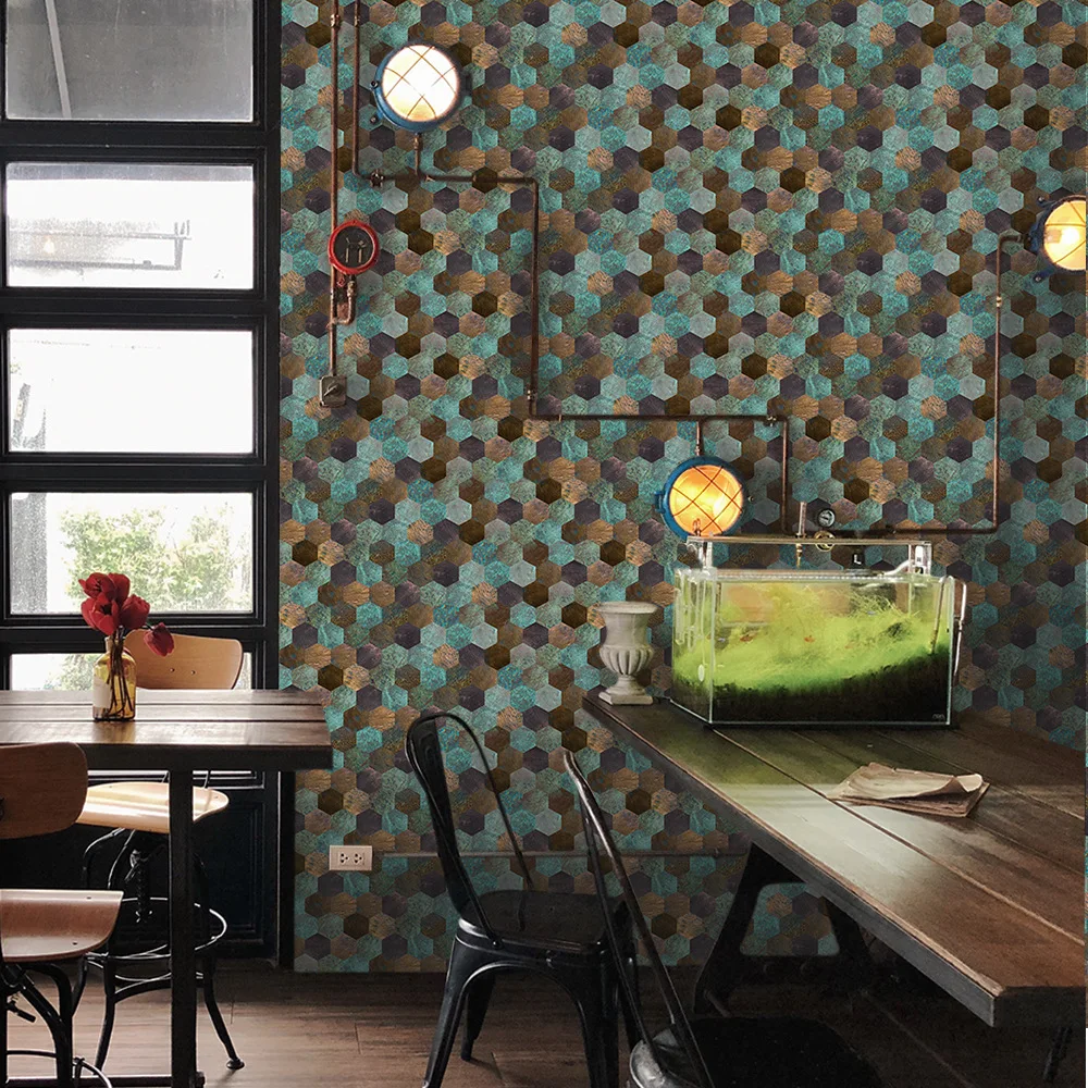 Retro Art 14 Pieces of Ceramic Tile Stickers Restaurant Bar Cafe Decorative Wall Stickers Removable Imitation Metal Wallpapers
Retro Art 14 Pieces of Ceramic Tile Stickers Restaurant Bar Cafe Decorative Wall Stickers Removable Imitation Metal Wallpapers