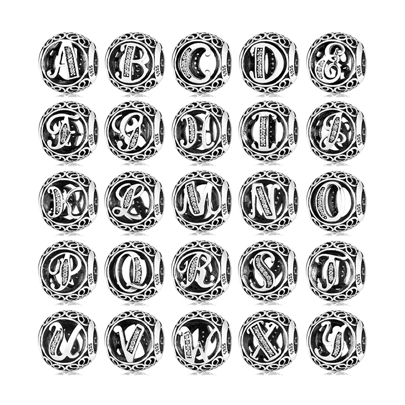 Lorena 925 Sterling Silver Hollow Beads Letter A to Z trendy Womens Accessories Fit Original Charms Bracelets Jewelry Making
Lorena 925 Sterling Silver Hollow Beads Letter A to Z trendy Womens Accessories Fit Original Charms Bracelets Jewelry Making
