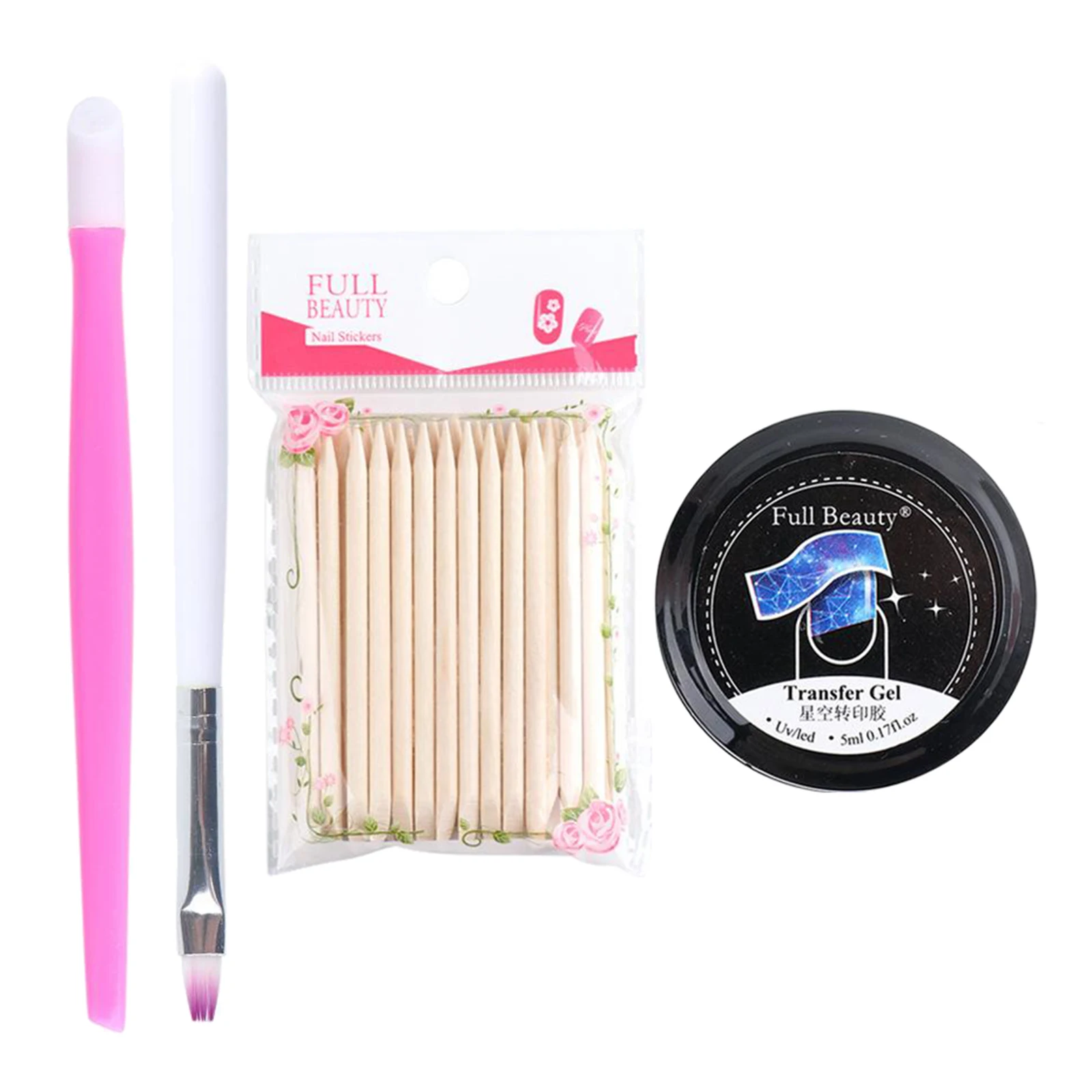 Nail Foil Transfer Gel, UV LED Varnishes Nail Art Design Paint Adhesive Glue,