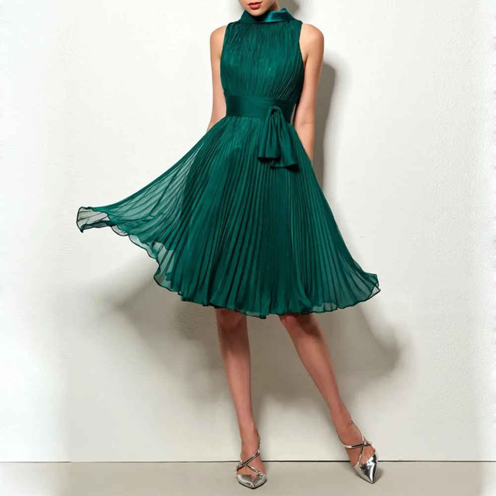 Vestidos De Noiva Simple Elegant Green Short Knee Legth Prom Dresses 2021 Chiffon Sash Bow Pleats Groom Party Gowns
Vestidos De Noiva Simple Elegant Green Short Knee Legth Prom Dresses 2021 Chiffon Sash Bow Pleats Groom Party Gowns