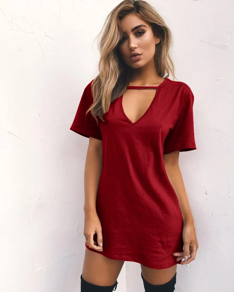 Women Tshirt Dress 2021 Choker V-neck Summer Dresses Short Sleeve Casual Sexy Halter Loose Boho Beach Dress Vestidos Plus Size
Women Tshirt Dress 2021 Choker V-neck Summer Dresses Short Sleeve Casual Sexy Halter Loose Boho Beach Dress Vestidos Plus Size