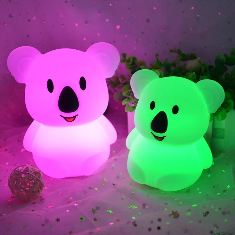 Colorful LED Soft Night Light Pat Koala Silicone Remote Control Bedside Atmosphere Bluetooth Music Light For Room Decoration
Colorful LED Soft Night Light Pat Koala Silicone Remote Control Bedside Atmosphere Bluetooth Music Light For Room Decoration