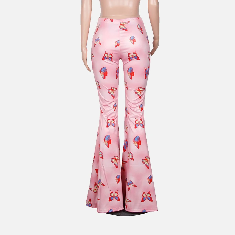 Butterfly Printed Pink Women's Flare Pants Sweet Cute Slim High Waist Female Trouser 2021 Spring Summer Party Casual Lady Bottom
Butterfly Printed Pink Women's Flare Pants Sweet Cute Slim High Waist Female Trouser 2021 Spring Summer Party Casual Lady Bottom