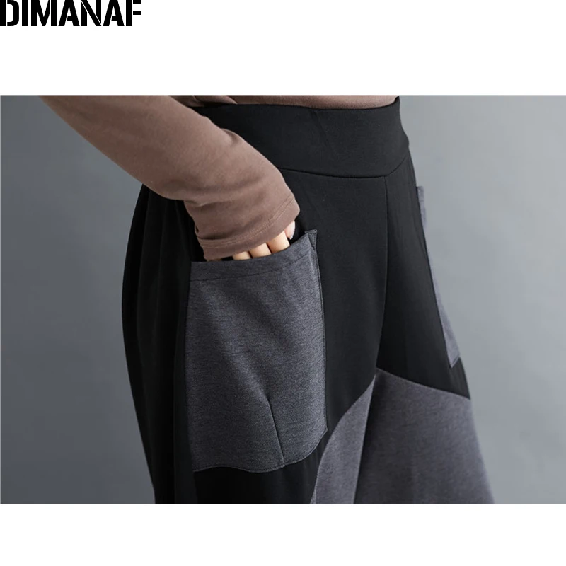 DIMANAF Plus Size Women Long Pants Trousers Cotton Patchwork Black Loose Casual Female Lady Basic Pants Elastic Waist Pantalones
DIMANAF Plus Size Women Long Pants Trousers Cotton Patchwork Black Loose Casual Female Lady Basic Pants Elastic Waist Pantalones