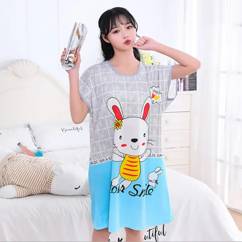 Plus Size Cartoon Sleep Dress Knee-Length Sleepwear Women Summer Girls Nightgown Short Cute SleepTops Various Patterns
Plus Size Cartoon Sleep Dress Knee-Length Sleepwear Women Summer Girls Nightgown Short Cute SleepTops Various Patterns