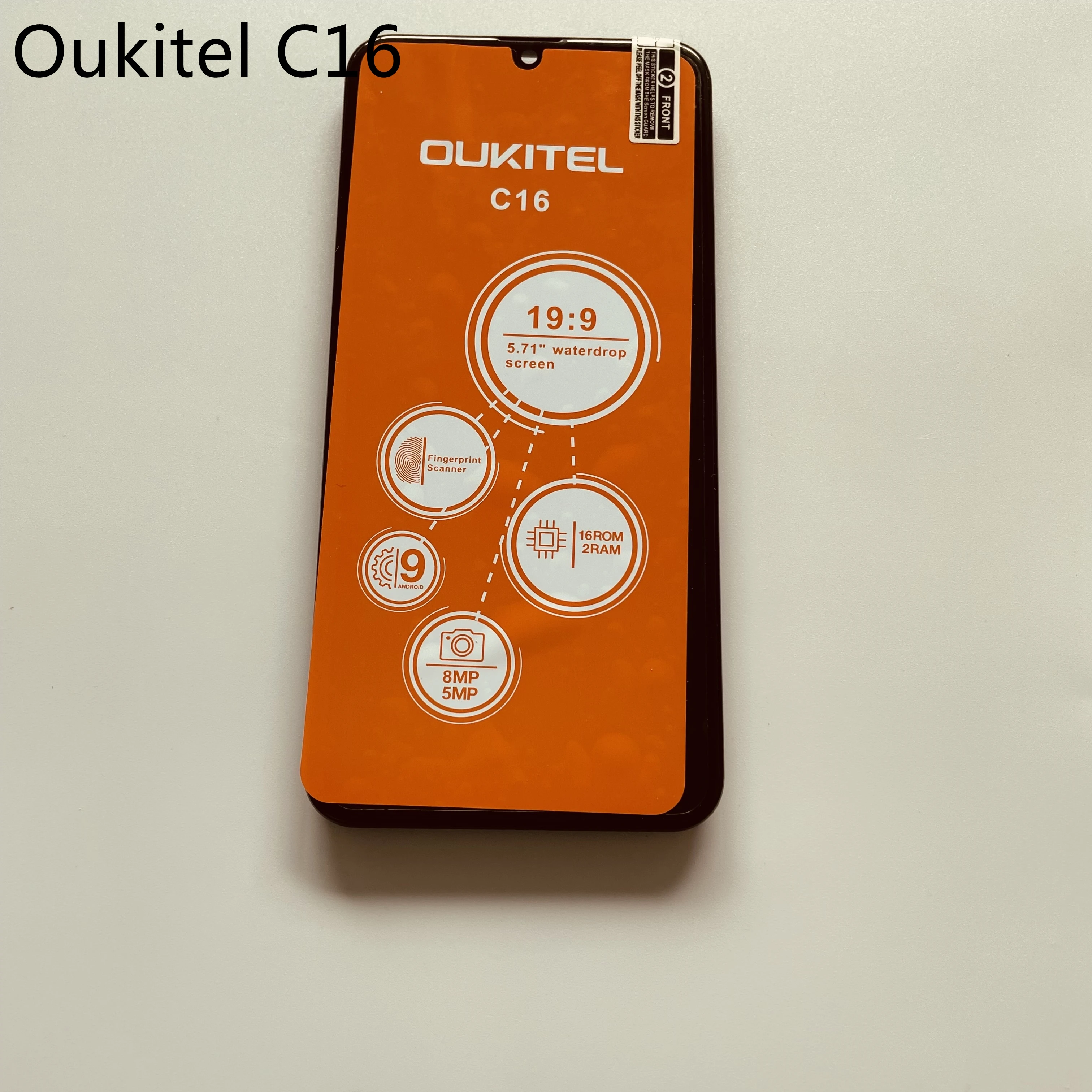 ЖК-дисплей Oukitel C16 б/у экран + сенсорный рамка для смартфона MediaTek MT6580 5 71 дюйма