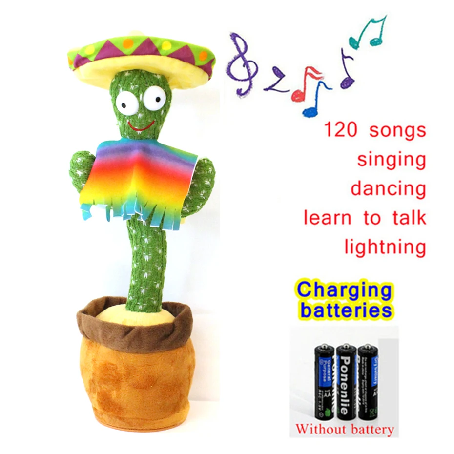 Cactus Plush Toy Electric Singing 120 Songs Dancing And Twisting Cactus Luminous Recording Learning To Speak Twisting Plush Toy
Cactus Plush Toy Electric Singing 120 Songs Dancing And Twisting Cactus Luminous Recording Learning To Speak Twisting Plush Toy