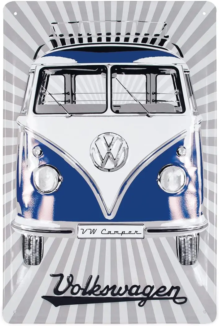 Коллекция BRISA VW-Volkswagen Ретро металлическая вывеска с VW Samba Bus T1 коллекционное