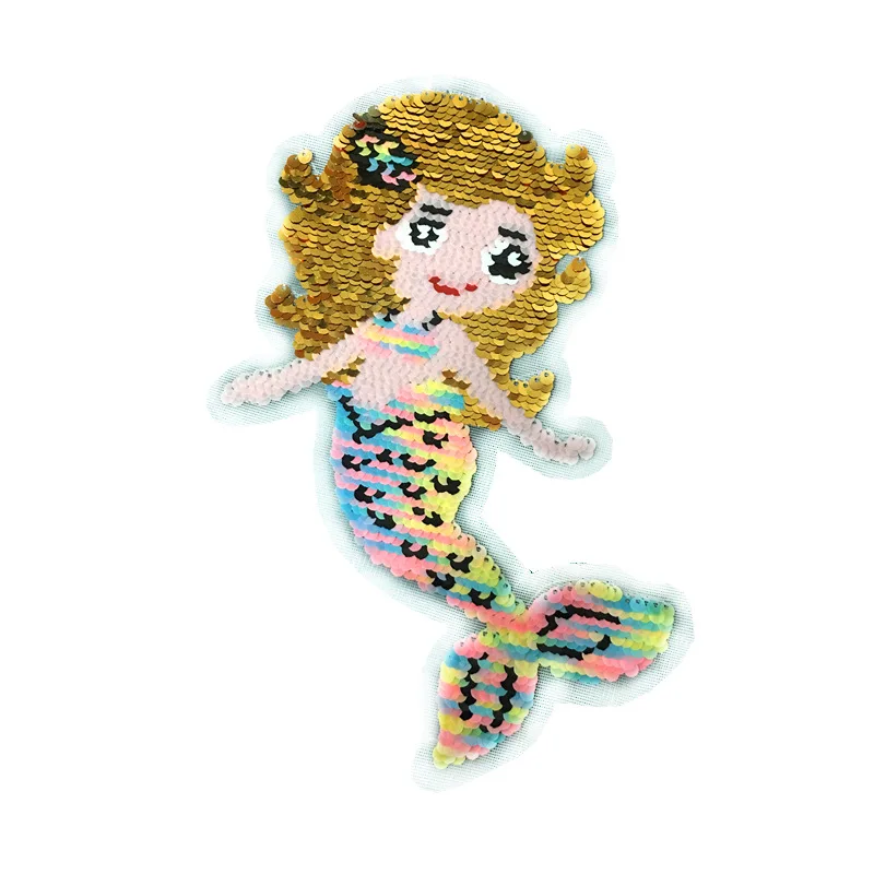 WUYUCONG 1Piece Reversible Mermaid Sequined Sew on Patches for Clothes Bags DIY Sewing Large Sea-maid Sequins Applique Patch New
WUYUCONG 1Piece Reversible Mermaid Sequined Sew on Patches for Clothes Bags DIY Sewing Large Sea-maid Sequins Applique Patch New
