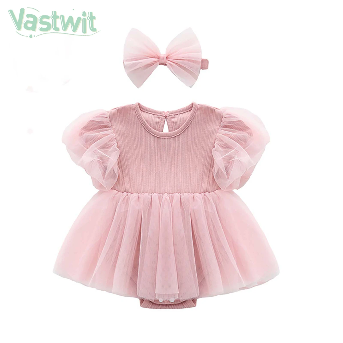

Newborn Clothes Infant Dresses For Baby Girl Wedding Party Princess Tulle Dress 1st Year Birthday Mesh Tutu Baptism Dress 0-12M
