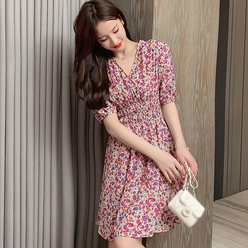 Ladeis Petal Sleeve Dress Sundress Casual V Neck Women Dress Summer Floral Print Dress
Ladeis Petal Sleeve Dress Sundress Casual V Neck Women Dress Summer Floral Print Dress