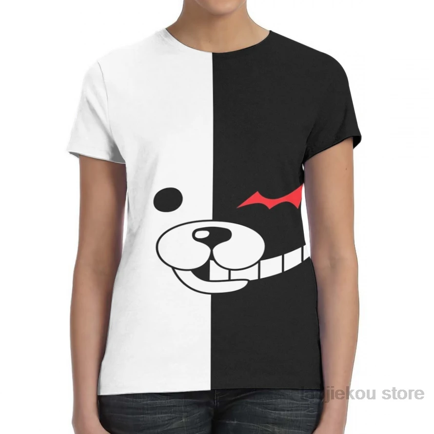 Мужская футболка Danganronpa-Monokuma женская модная со сплошным принтом для девочек топы
