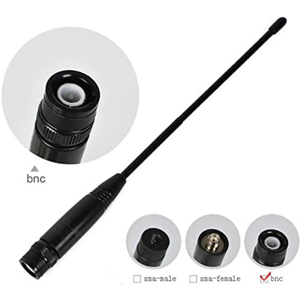 HYS Dual Band VHF UHF BNC Antenna for Icom IC-V8 IC-V80 IC-V82 Yaesu Uniden Alinco Walkie Talkie
HYS Dual Band VHF UHF BNC Antenna for Icom IC-V8 IC-V80 IC-V82 Yaesu Uniden Alinco Walkie Talkie