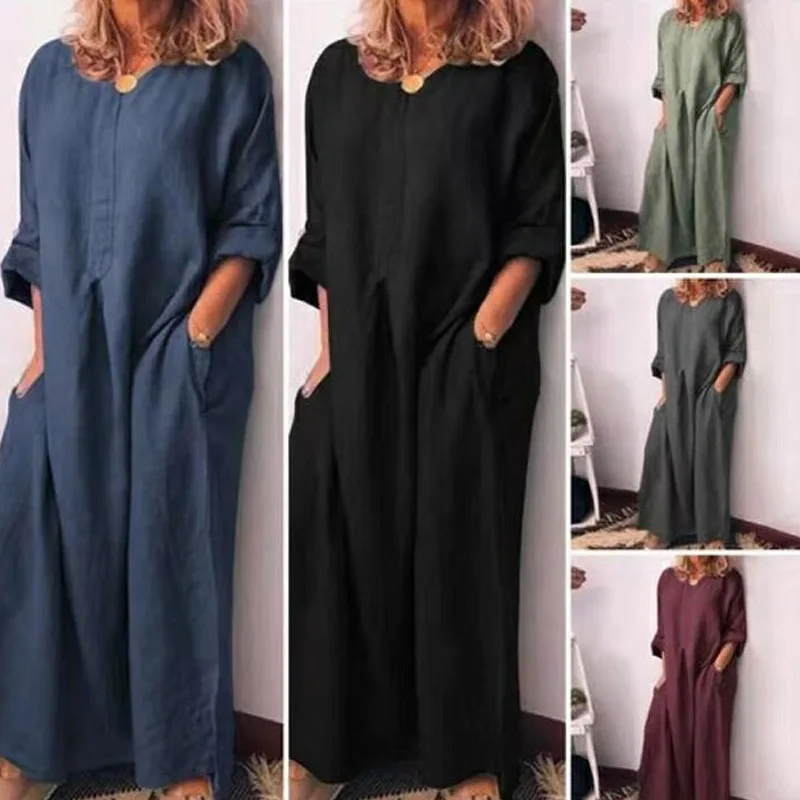Vintage Linen Shirt Women Long Sleeve Dress 2021 Celmia Spring Casual Loose Pockets Female Vestidos Solid Pleated Robe Plus Size
Vintage Linen Shirt Women Long Sleeve Dress 2021 Celmia Spring Casual Loose Pockets Female Vestidos Solid Pleated Robe Plus Size