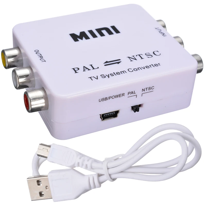 Двухсторонний ТВ конвертер Mini PAL NTSC переключатель в композитные