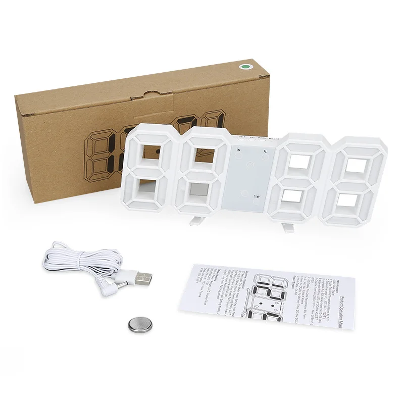 2021Wall Clock Watch Clock 3D Led Digital Modern Design Living Room Decor Table Alarm Nightlight Luminous Desktop Calendar Clock
2021Wall Clock Watch Clock 3D Led Digital Modern Design Living Room Decor Table Alarm Nightlight Luminous Desktop Calendar Clock