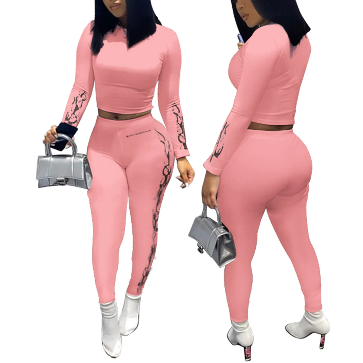 2020 Women Sexy Clothes Outfit Autumn Ladies Tracksuit Female Elastic Long Sleeve Set Women Sportwear Fitness 2Pcs Matching Sets
2020 Women Sexy Clothes Outfit Autumn Ladies Tracksuit Female Elastic Long Sleeve Set Women Sportwear Fitness 2Pcs Matching Sets