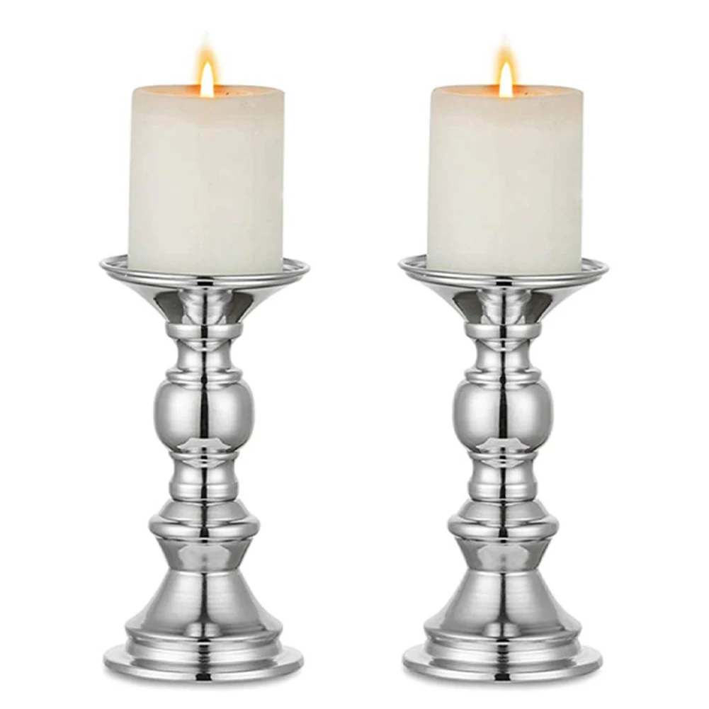 2PCSilver Pillar Candle Holder 15cm Candlestick Holder Chrome Plated Metal Wedding Decoration Romantic Taper Candle Holder Stand
2PCSilver Pillar Candle Holder 15cm Candlestick Holder Chrome Plated Metal Wedding Decoration Romantic Taper Candle Holder Stand