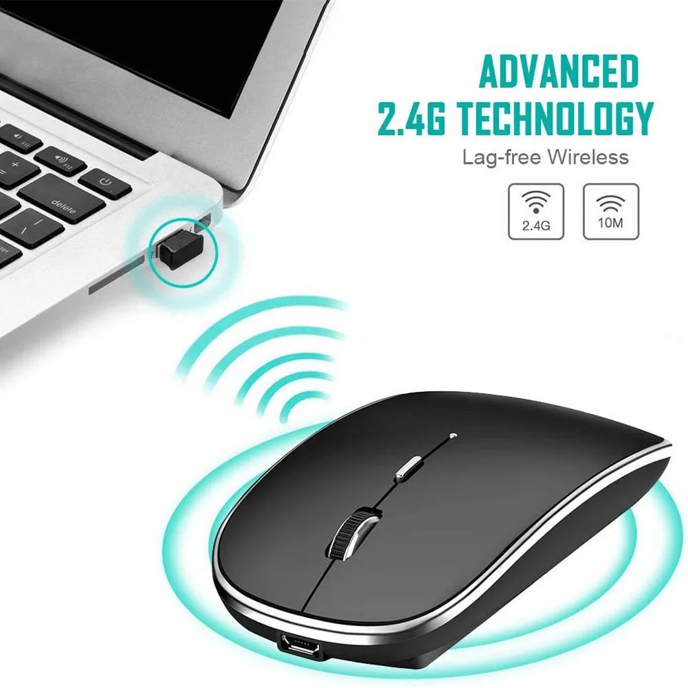 Silent Wireless Optical Mouse with 2.4GHz USB Receiver + Type C Adapter for PC for Convenient Usage Supplies Parts
Silent Wireless Optical Mouse with 2.4GHz USB Receiver + Type C Adapter for PC for Convenient Usage Supplies Parts