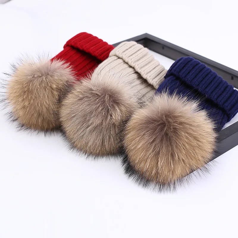 Real Raccoon Fur Pompons Beanie Children's Thicken Warm Winter Hat Women's Beanie Hat Crocheted Knitted Hat
Real Raccoon Fur Pompons Beanie Children's Thicken Warm Winter Hat Women's Beanie Hat Crocheted Knitted Hat