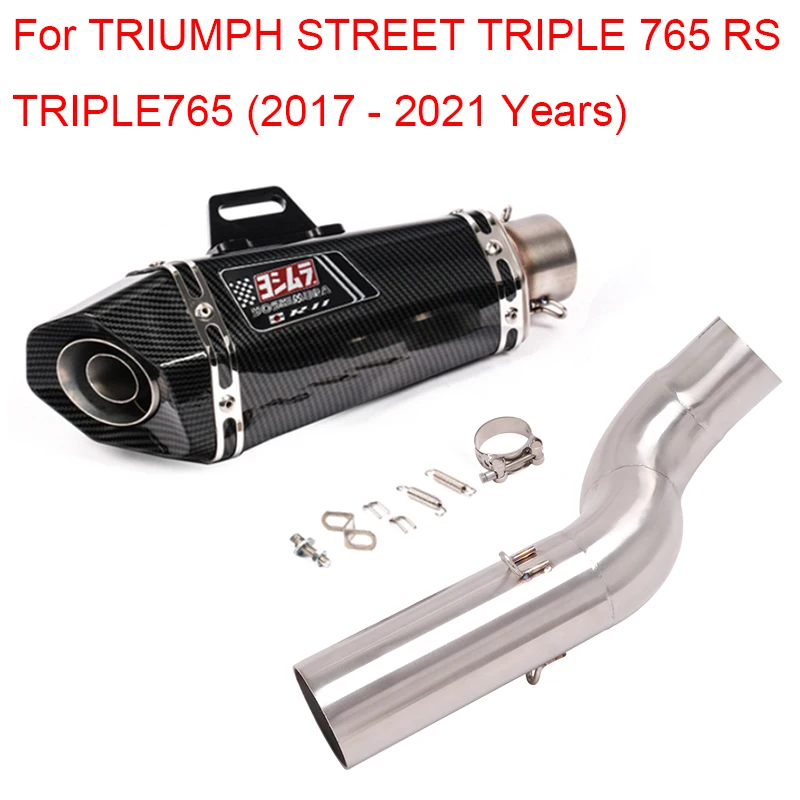 51mm Motorcycle Exhaust Escape Modified Middle Link Pipe Slip On For TRIUMPH STREET TRIPLE 765 RS TRIPLE765 2017 2018 2019-2021
51mm Motorcycle Exhaust Escape Modified Middle Link Pipe Slip On For TRIUMPH STREET TRIPLE 765 RS TRIPLE765 2017 2018 2019-2021