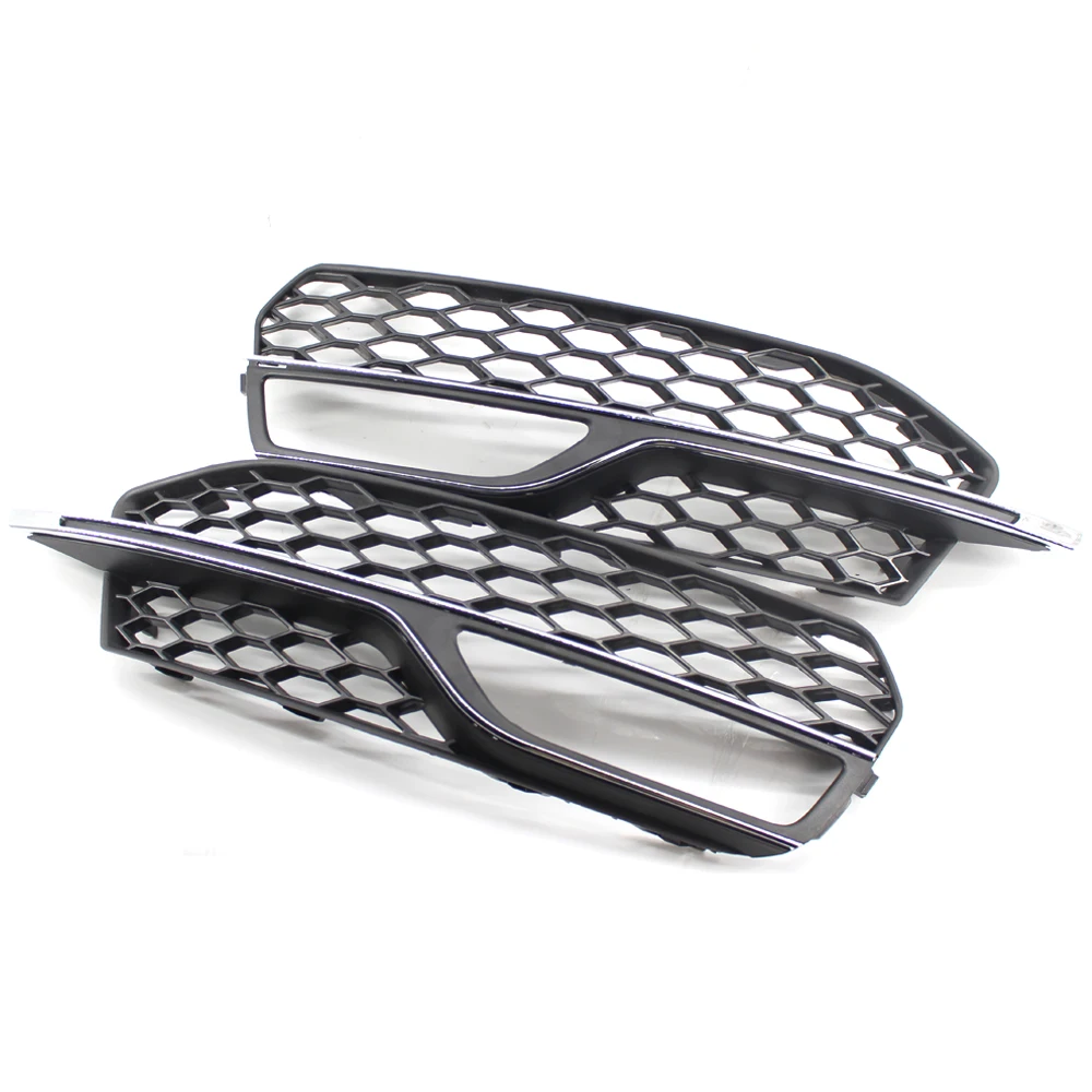 Left + Right Front honeycomb Fog Light Lamp Grilles Grill Fit for A3 S3 S-Line Bumper 2014 2015 2016 - Black (with Chrome trim)
Left + Right Front honeycomb Fog Light Lamp Grilles Grill Fit for A3 S3 S-Line Bumper 2014 2015 2016 - Black (with Chrome trim)