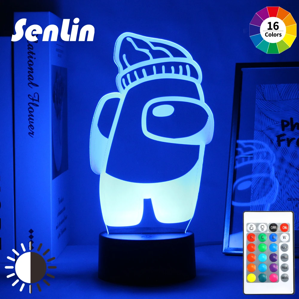 Hot Game Among Us 3D Illusion Lamp for Bedroom Decor LED Night Light Atmosphere Bedside Manga Lamps Color Changing Gift Light
Hot Game Among Us 3D Illusion Lamp for Bedroom Decor LED Night Light Atmosphere Bedside Manga Lamps Color Changing Gift Light