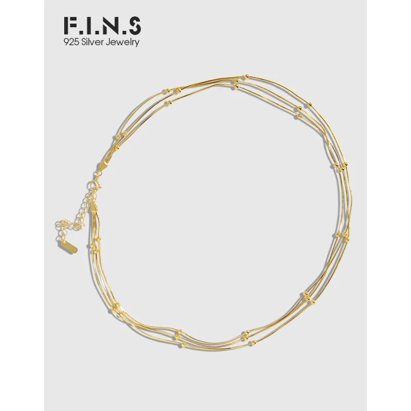 F.I.N.S Luxury Three-Layer Round Bead S925 Sterling Silver Snake Bone Necklace Layer Choker Necklace Fine Jewelry Clavicle Chain
F.I.N.S Luxury Three-Layer Round Bead S925 Sterling Silver Snake Bone Necklace Layer Choker Necklace Fine Jewelry Clavicle Chain